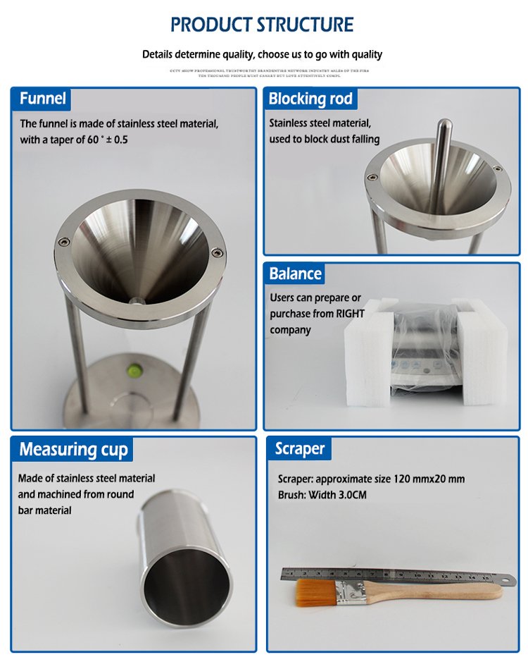 ISO 3944 fertilizer bulk density tester